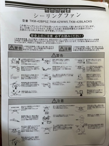 シーリングファン TKM-42BLACK5
