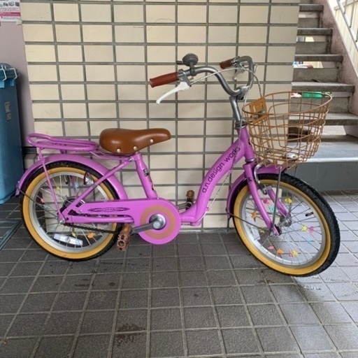 子供用自転車　16インチ　a.n.design works パープル ギアなし