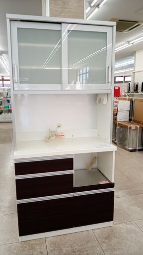 ★ジモティ割あり★ 高橋木工所 レンジボード ブラウン H190.5×D45×W90 クリーニング済み TJ4601