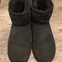 【UGG】ムートンブーツ黒、25cm