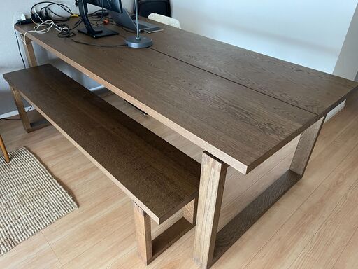 IKEA / イケアのダイニングテーブルとベンチをセットで（ MÖRBYLÅNGA / モールビロンガ ）