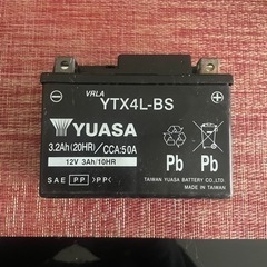 美中古！YUASA バイクバッテリー　YTX4L-BS 原付き 　 