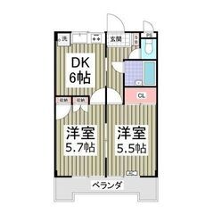 ｟2DK｠💙フリーレント1ヵ月❕敷０＆礼０❕八王子市❕コンビニが近場！💙の画像