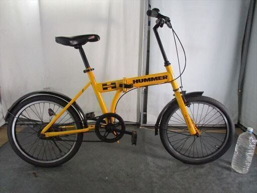 D353　★9000円★　折りたたみ中古自転車【HUMMER　　イエロー　20インチ 】