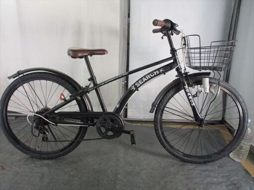 Ｄ355　★9500円★整備済み 中古子供自転車 アサヒ【サーチ　24インチ　黒 】
