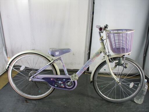 Ｄ357　★8000円★整備済み 中古子供自転車 ブリヂストン　エコパル【22インチ　パープル 】