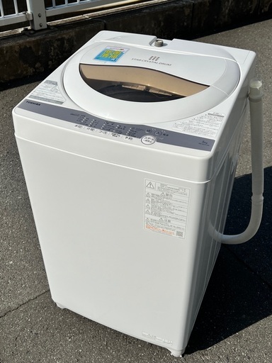 (K) SALE‼️ ￥17600(税込)Toshiba 全自動電気洗濯機 AW-5GA1 2022年製　5.0kg