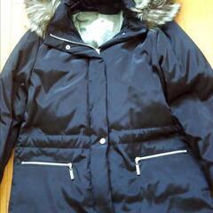 値下げ　courreges クレージュ　ダウンコート　取外し可のライナー付　黒　9号 値下げ courreges クレージュ ダウンコート 取外し可のライナー付 黒 9号