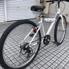 【26インチマウンテンバイク】外装6段変速　前後タイヤ、チェーン、グリップ新品❗️若林自転車　膳所店　SALE中❗️