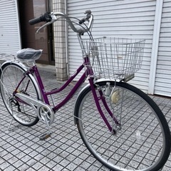 【27インチ自転車】外装6段変速　前後タイヤ、サドル、鍵新品❗️スペアキーあり　若林自転車　唐崎店　SALE中❗️