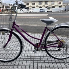【27インチ自転車】外装6段変速　前後タイヤ、サドル、鍵新品❗️スペアキーあり　若林自転車　唐崎店　SALE中❗️