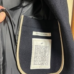 韓国ブランド「After Pray」 WOOL100%ツアーリストバルマカーンコート(ネイビー、Mサイズ)