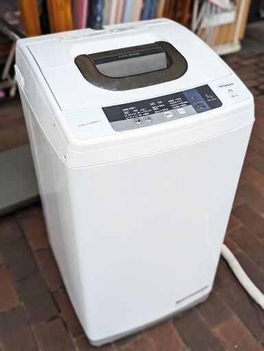 【中古】日立 全自動洗濯機 NW-5WR 2016年製