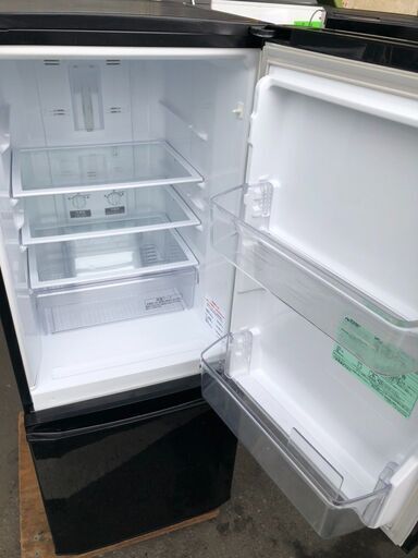 三菱 ノンフロン 冷凍冷蔵庫 MR-P15EC-KK 2018年製 ◆ブラック 中古冷蔵庫 冷凍冷蔵庫 MITUBISHI 三菱 MR-P15EC-KK ブラック 2ドア