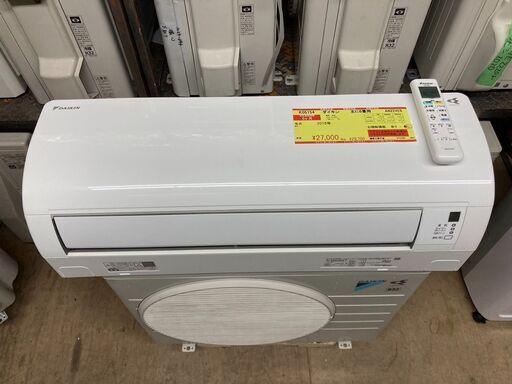 K05154　ダイキン　2018年製　中古エアコン　主に6畳用　冷房能力　2.2KW ／ 暖房能力　2.2KW