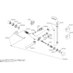 TOTO 浴室用 壁付サーモスタット混合栓 アーチハンドルタイプ コンフォートウェーブシャワー(樹脂) 一般地向け TBY01405J