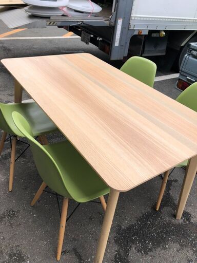 椅子4点とダイニングテーブル テーブル IKEA イケア LISABO テーブル アッシュ材突き板