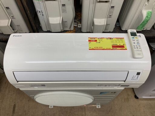 K05156　ダイキン　2019年製　中古エアコン　主に6畳用　冷房能力　2.2KW ／ 暖房能力　2.2KW