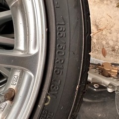 165/50/15/タイヤ15/7j/＋45 ホイール  中古 コペン他