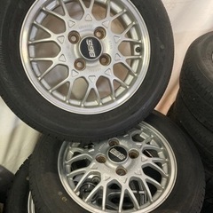 売約済み 軽自動車 スバル純正 BBSホイール 13インチ 夏タイヤ付き