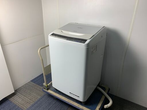 (240307)　日立　全自動電気洗濯機　BW-V80A　8.0kg　2016年製