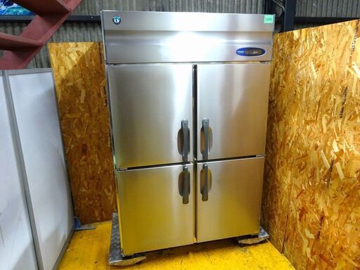 (1244)引き取り限定 ホシザキ 業務用 縦型4枚 冷凍庫 HF-120Z3 2016年製 3相200V W1200D800H1900mm 1053L 中古 厨房 飲食店 店舗