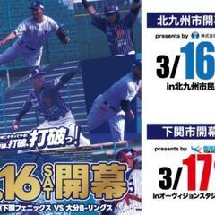 北九州下関フェニックス開幕戦チケット２枚