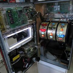 パチスロ実機 サムライ7 コイン不要機付き スロット機|江別市の
