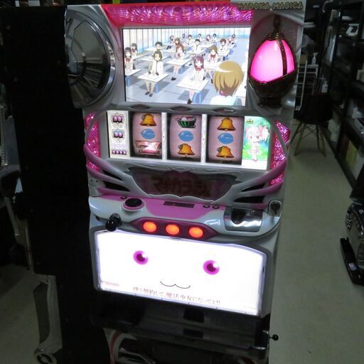 パチスロ実機 初代まどか☆マギカ キュゥべえパネル コイン不要機付き スロット機|江別市のリサイクルショップドロップ