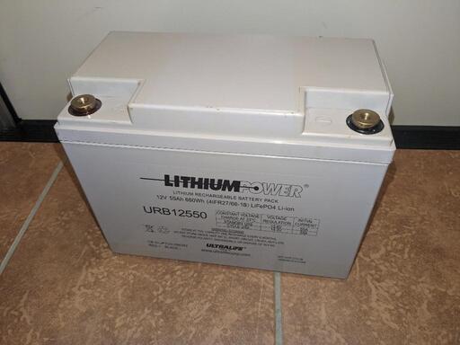ULTRALIFE製 12V55Ah リン酸鉄リチウムバッテリ
