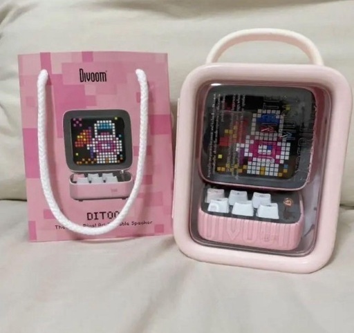 【送料無料】【美品】Divoom マイク付きゲーミングスピーカー Ditoo-Pro ポータブルBluetoothスピーカー