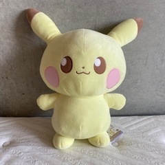 新品タグ付き　ポケピース　ピカチュウ　ぬいぐるみ