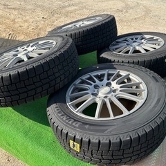 美品　アルミタイヤセット 4本 DUNLOP 195/65R15 91Q タイヤ