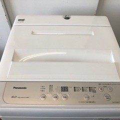 K179☆Panasonic製☆2019年製6.0㌔洗濯機☆6ヵ月間