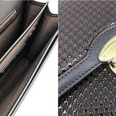 ss6141 未使用品 印傳屋 ハンドバッグ 隼人 ブラウン 元箱入り 印伝屋