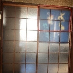 昭和ガラス　ガラス戸　