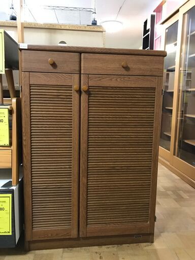 【FU770】★シューズボックス  ブラウン おしゃれ  インテリア  収納棚  家具  クリーニング済 堺市 深井【ジャングルジャングル深井店】