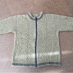 お洒落な手編みセーター② ジップアップ /ジャケット