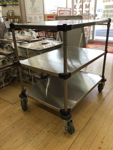 【エコツール半田店】ERECTA 金属製3段台車 最大積載量100kg【愛知県/名古屋市/知立市/半田市/岡崎市/工具】 【ITCA554WOAGA】★ 出張買取 も好評受付中！ エコツール半田店】ERECTA 金属製3段台車 最大積載量100kg【愛知県