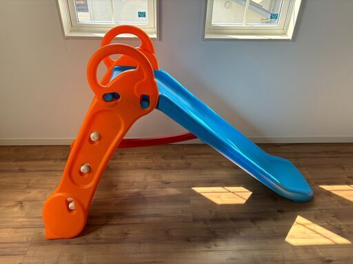 折りたたみロングすべり台（カラフル）高さ94×横187×奥行77cm 耐荷重50kg 子供用滑り台