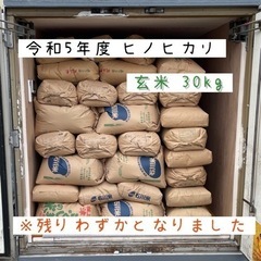 《完売御礼！》令和5年収穫 ヒノヒカリ 30kg