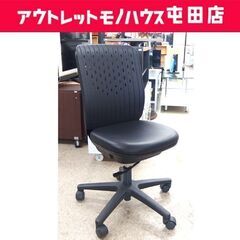 ② 大量入荷！ 肘無しオフィスチェア 昇降式 座面幅40cm 黒...