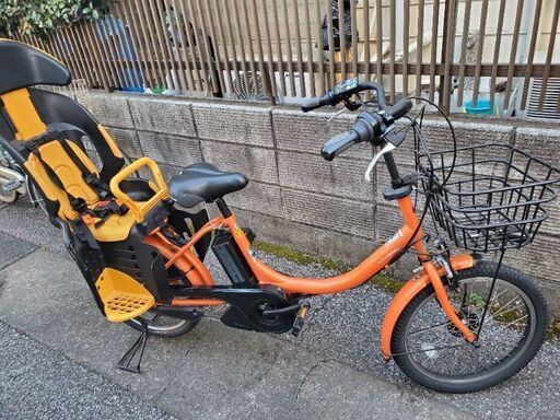 電動自転車　チャイルドシート付属　ＹＡＭＡＨＡ　ヤマハ　PAS Babby　オレンジ