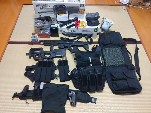 【お話し中】[サバゲー引退品] 次世代電動ガン SCAR-L ブラック HC･P226･その他替えマガジン,光学機器,キャリア等多数