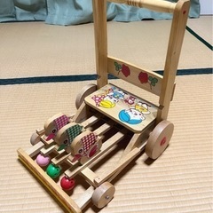 手押し車 木製 おもちゃ 知育玩具 レトロ