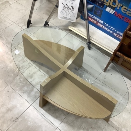 楕円ガラステーブル　house BOAT ナチュラル　木目シールハガレ有 楽天市場】ローテーブル ガラス（形状（天板）楕円）の通販 楕円ガラス