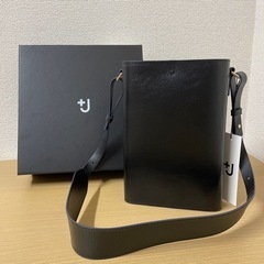 【新品未使用】★UNIQLO +J レザーショルダーバッグ 箱付き 黒