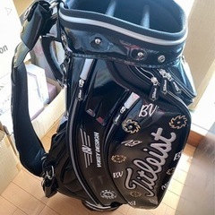 キャディバッグ PUレザー スポーツゴルフバッグ メンズゴルフバッグ レディースゴルフバッグ防水耐摩耗性 9.5モデル ブラックスポーツ ゴルフ