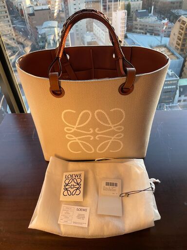 ☆極美品☆LOEWE ロエベ アナグラム トートバッグ ジャカード\u0026カーフ