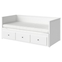 ヘムネス　IKEA  マットレス2付き　引き出し付きベッド　